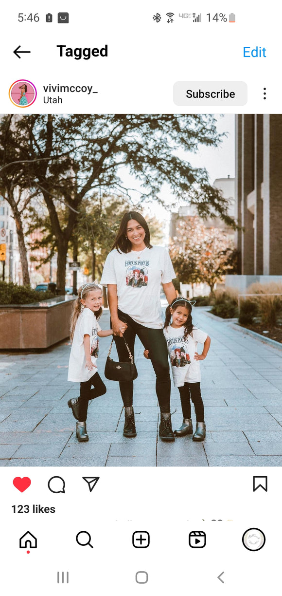 HOCUS POCUS KIDS & ADULT TEE-cream