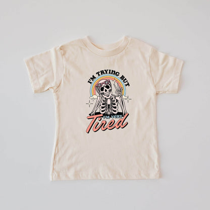 I'm Trying But I'm Tired T-Shirt featheredbreaths
