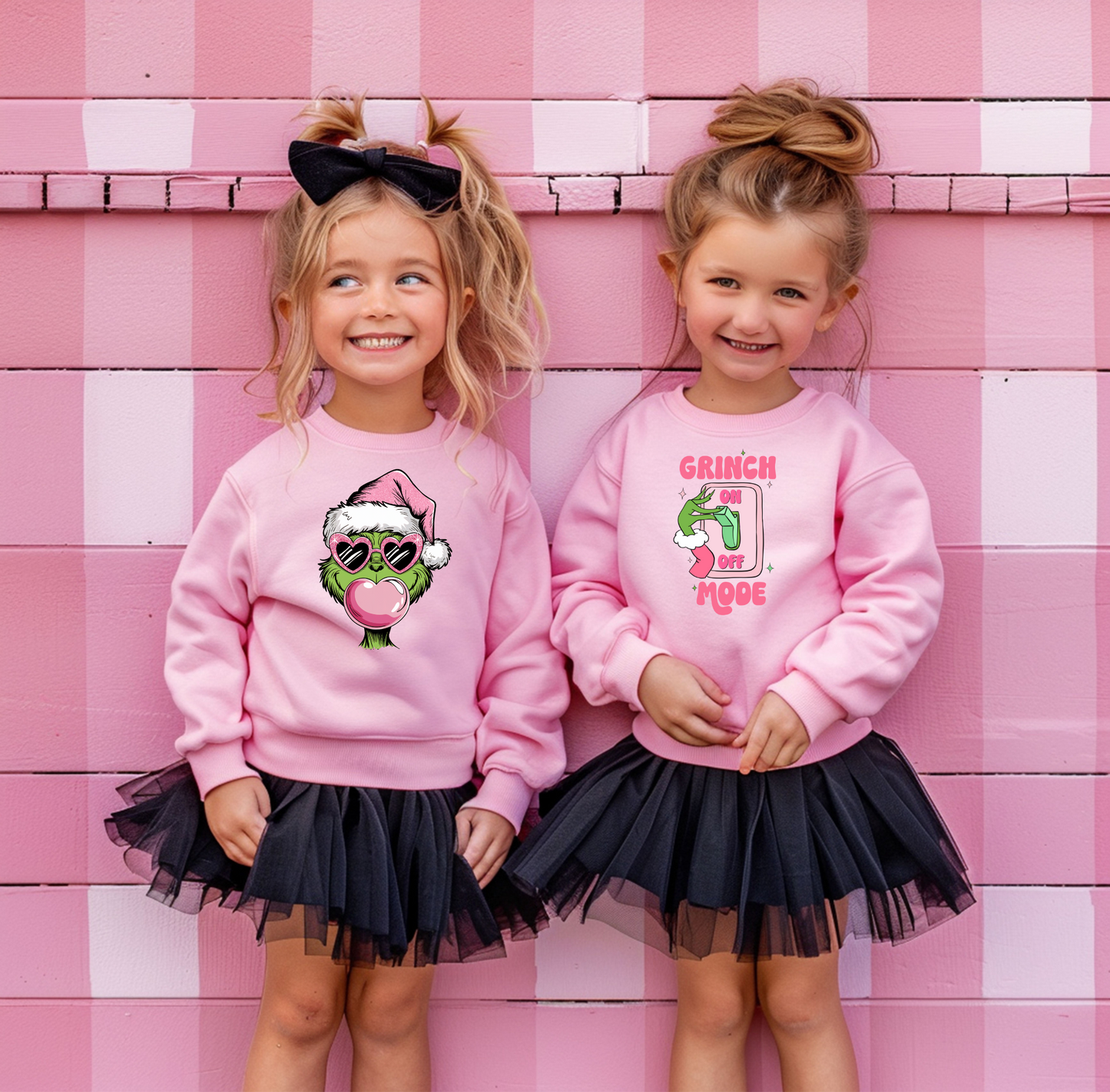 Grinch Mode On! Kids & Adult Crewneck Sweater