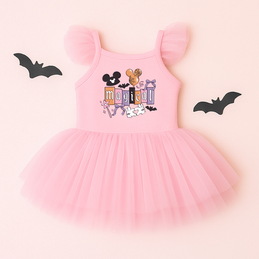 SPOOKY Magical Park Day! Ballerina Dress for Girls