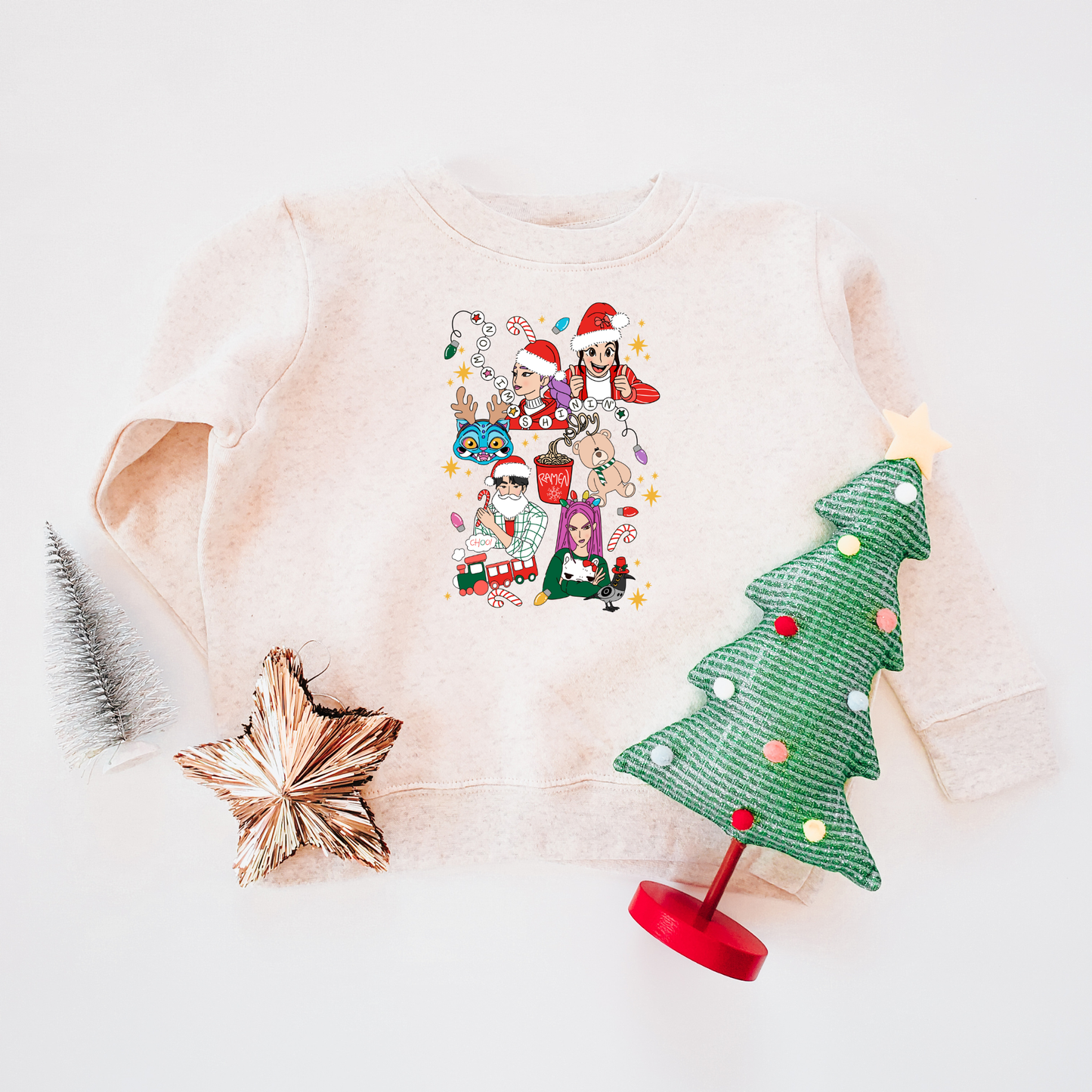 Christmas Hunters Kids Crewneck Sweater
