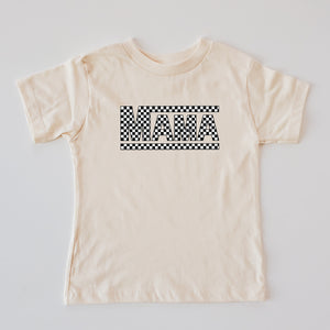 CHECKERED MAMA TEE-multiple colors