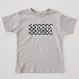 CHECKERED MAMA TEE-multiple colors