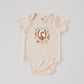 Gerber 3-6M natural cotton Wonderland infant onesie with framed princess and floral design.