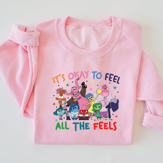 ALL THE FEELS KIDS & ADULT CREWNECK SWEATER-multiple colors