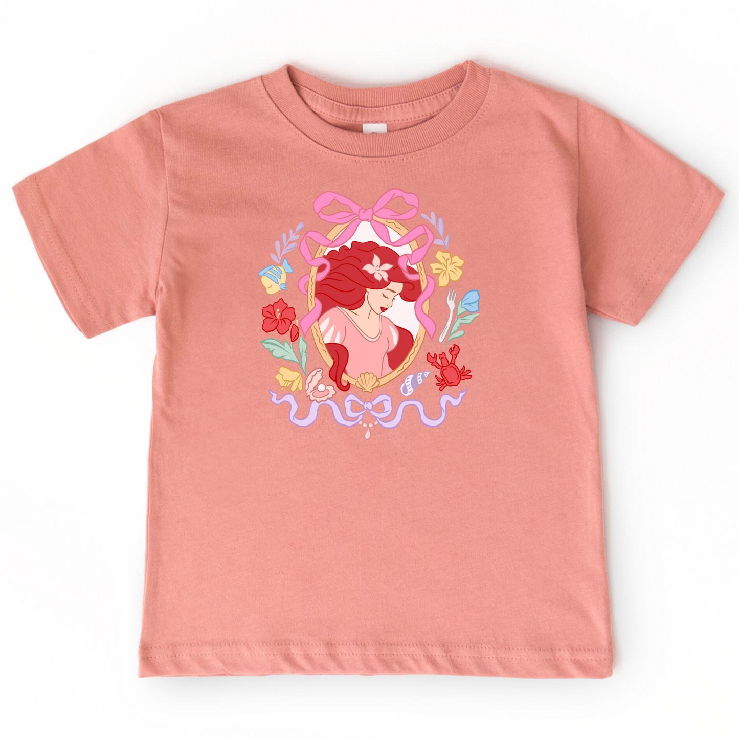 UNDER THE SEA PRINCESS COQUETTE KIDS & ADULT TEE-multiple colors