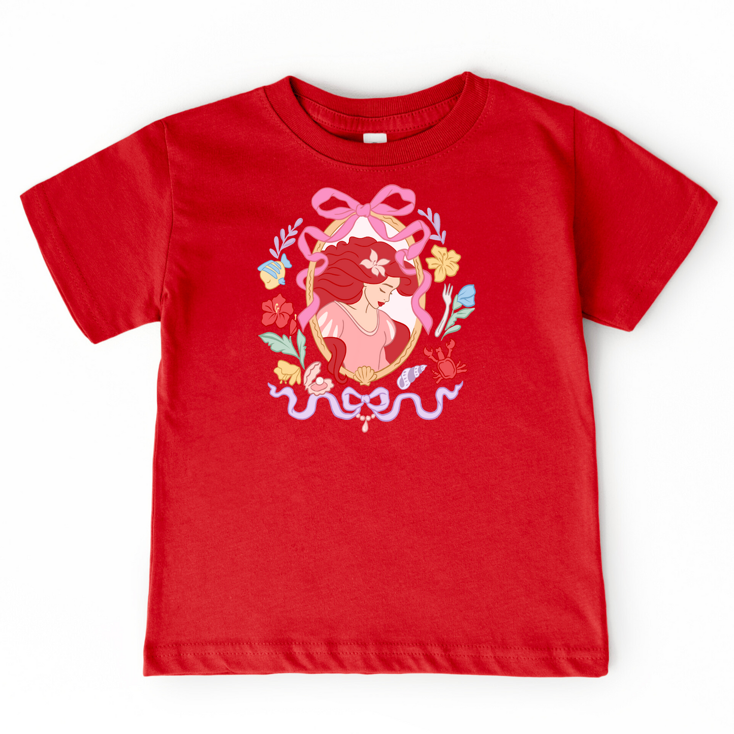 UNDER THE SEA PRINCESS COQUETTE KIDS & ADULT TEE-multiple colors