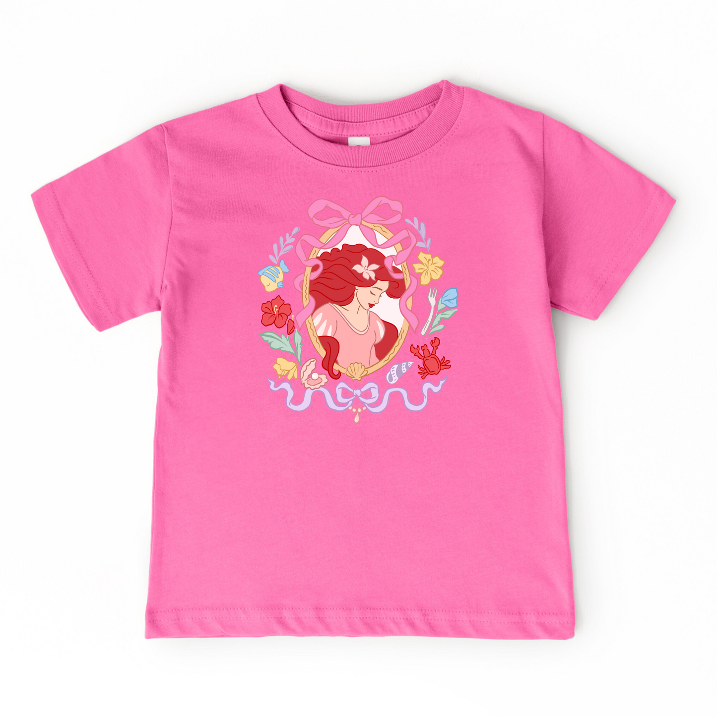 UNDER THE SEA PRINCESS COQUETTE KIDS & ADULT TEE-multiple colors