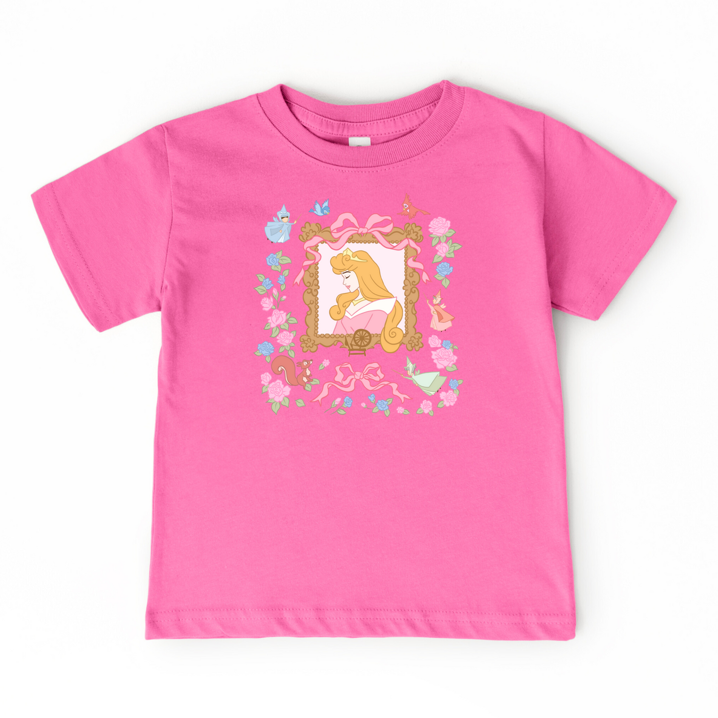 SLEEPING BEAUTY PRINCESS COQUETTE KIDS & ADULT TEE-multiple colors