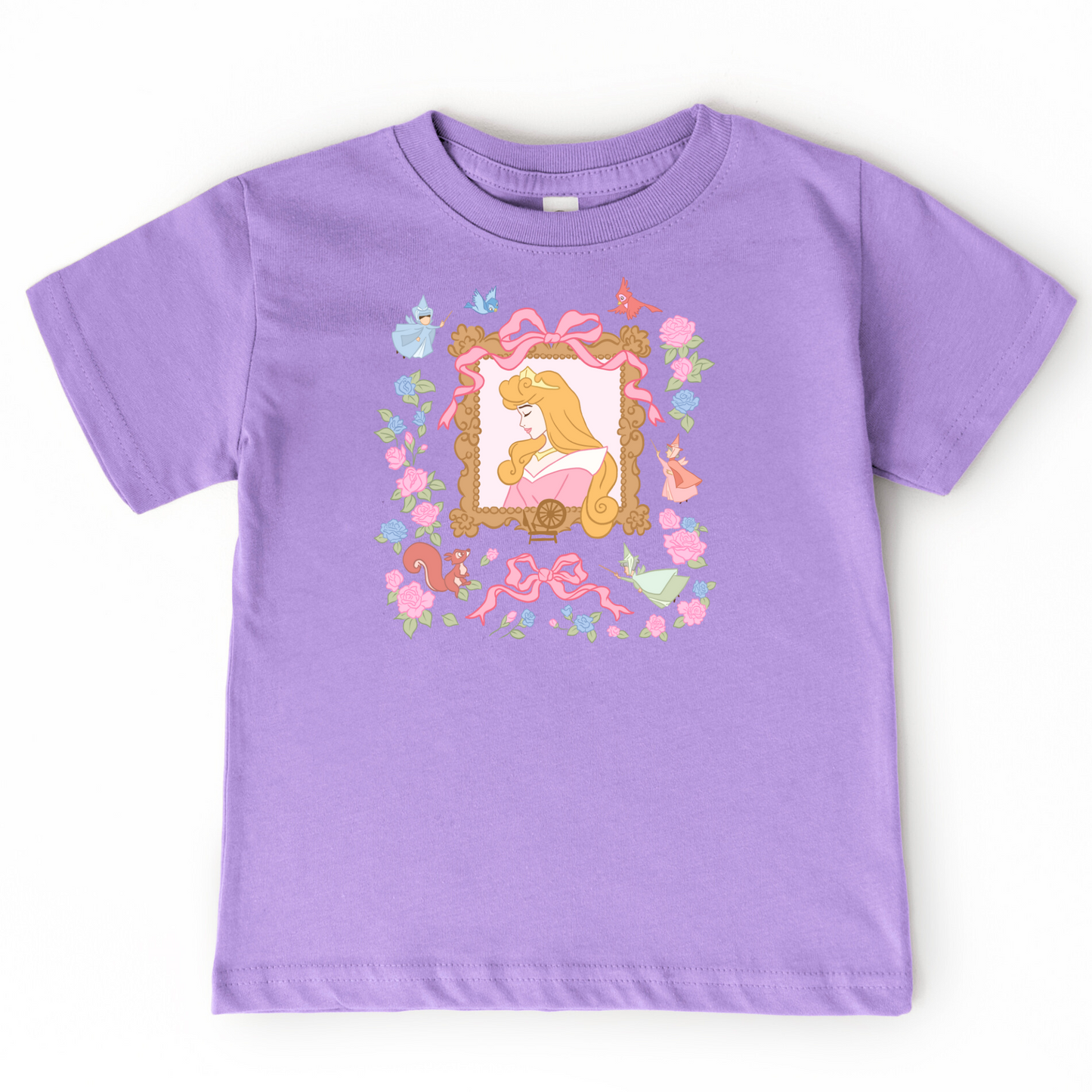 SLEEPING BEAUTY PRINCESS COQUETTE KIDS & ADULT TEE-multiple colors