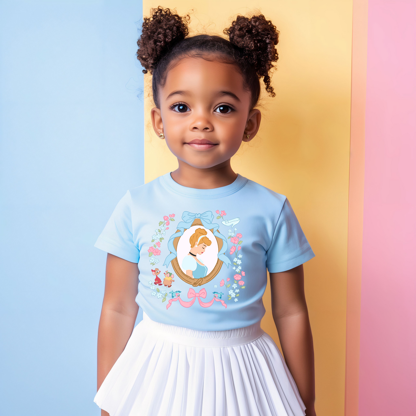 Glass Slipper Princess Coquette T-Shirt for Toddlers, Kids, Adults in Multiple Colors