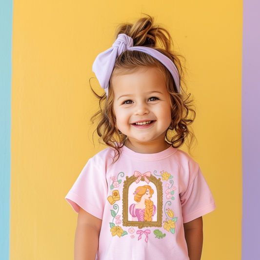 RAPUNZEL COQUETTE KIDS & ADULT TEE-multiple colors