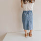 Denim Midi Length Skirt