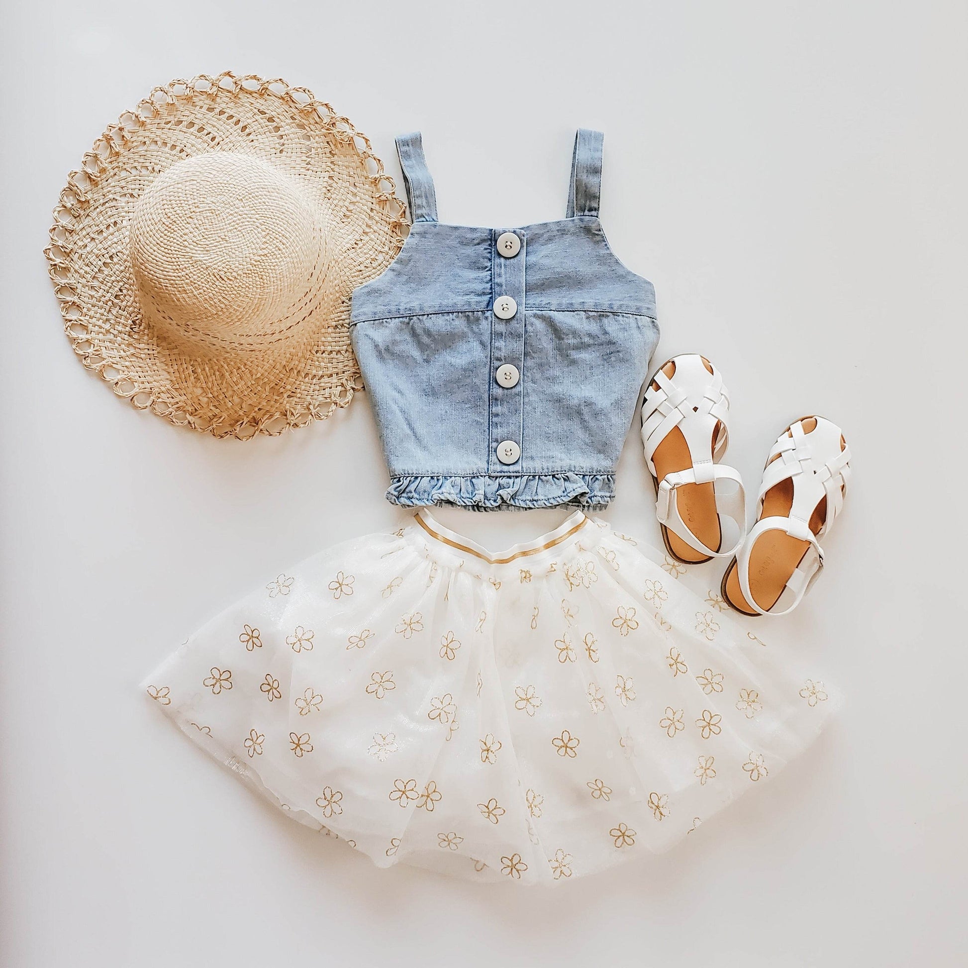 Glitzy Daisy Tutu Skirt for Stylish Kids' Fashion featheredbreaths