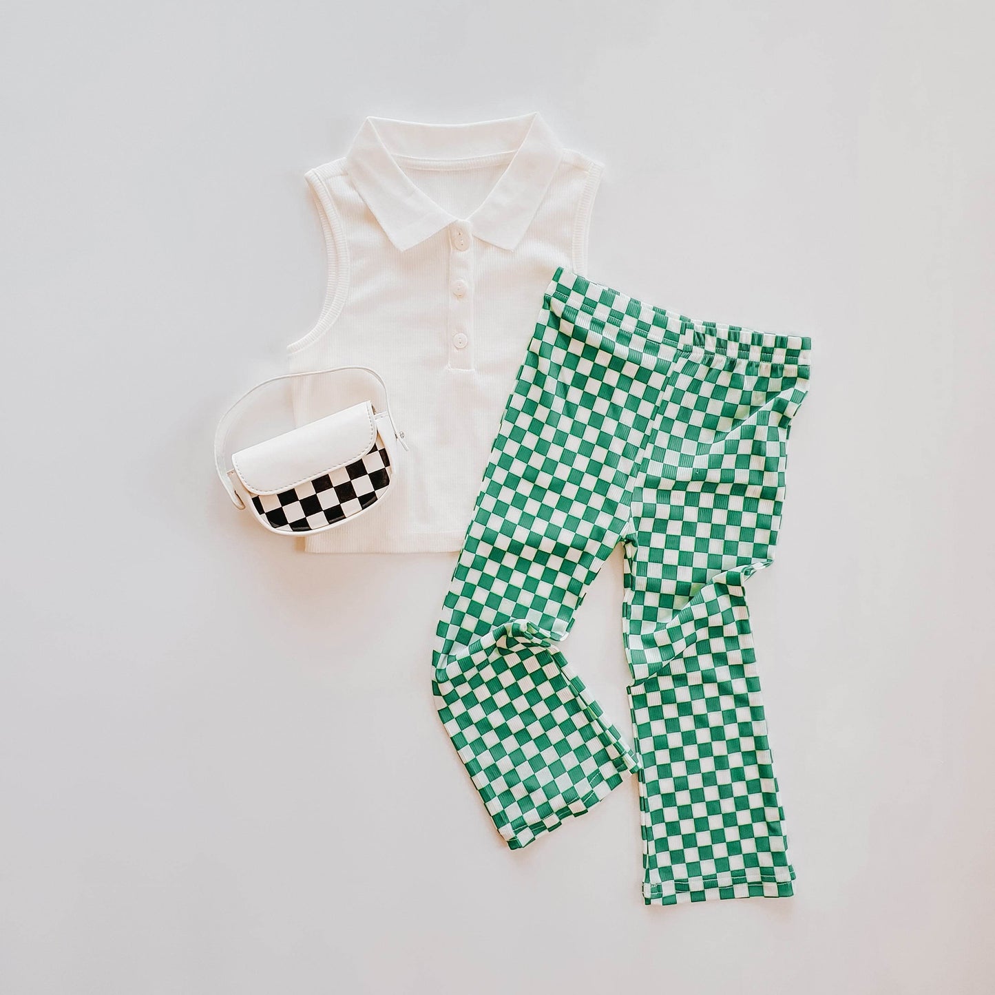STRAIGHT LEG CHECKERED BOTTOMS