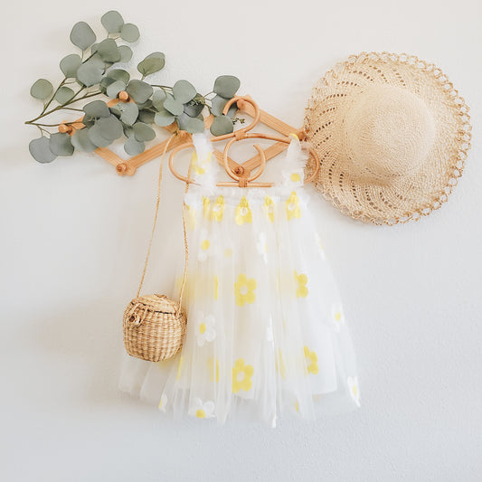 DAISY STITCHED TULLE SUNDRESS