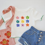 FLOWER POWER RIBBED SPRING TOP