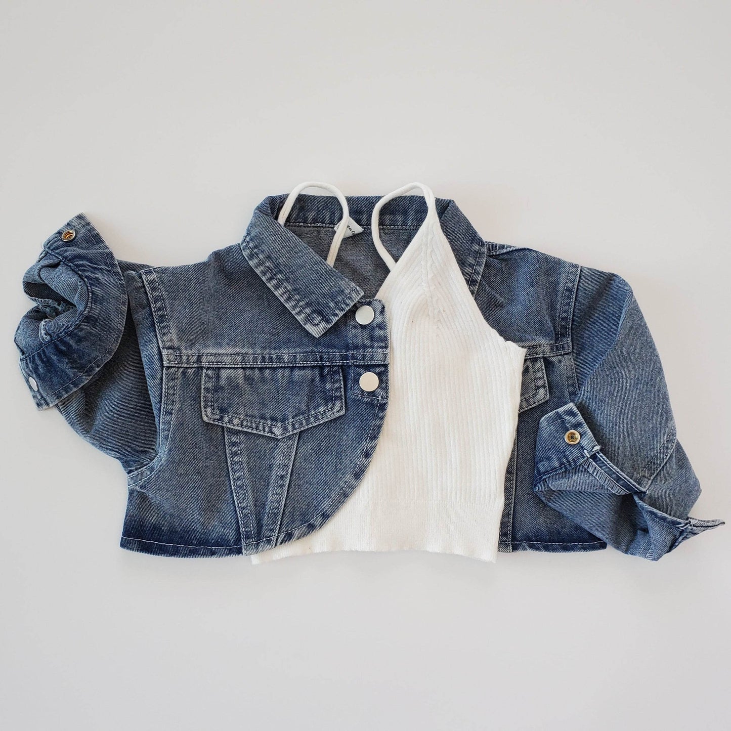 Cropped Denim Jacket - Trendy Style and Comfort featheredbreaths