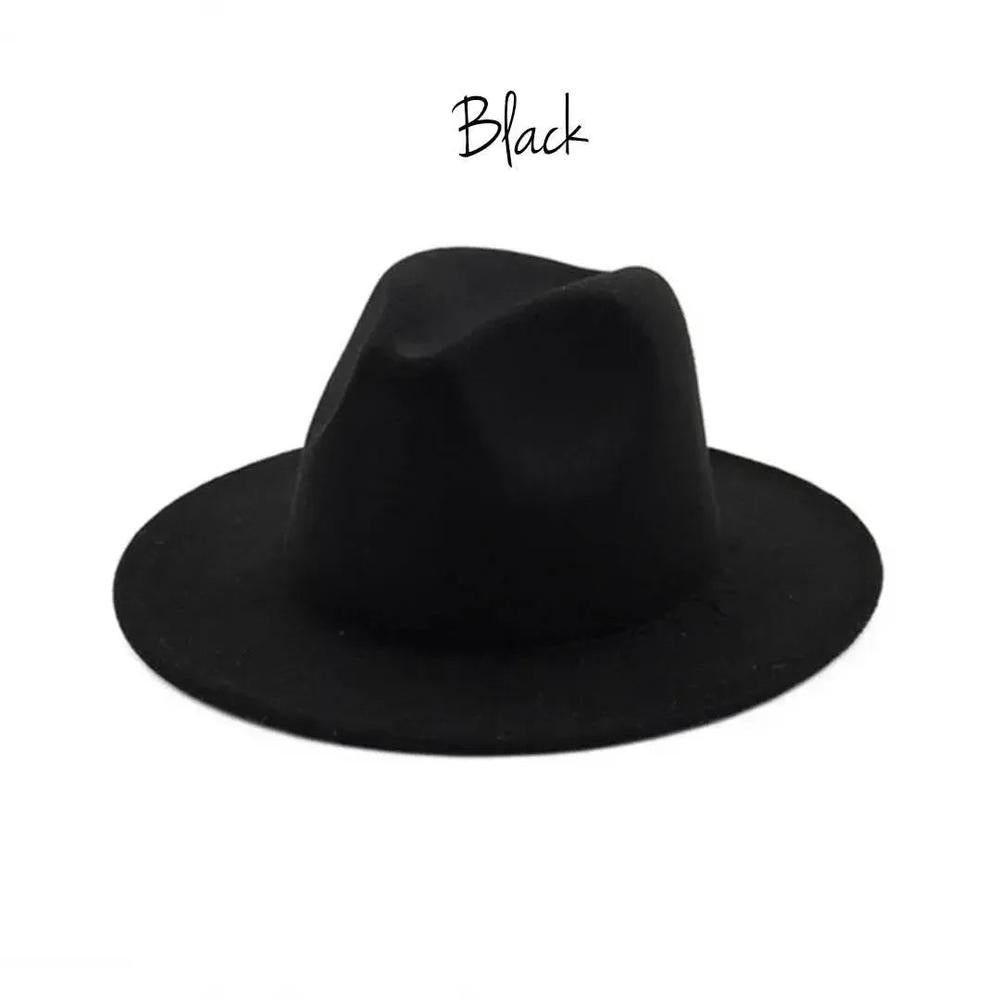 Black classic brim kids' hat with wide flat brim, stylish children’s accessory