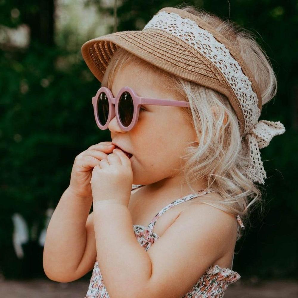 Baby Lace Visor with Trim for Stylish Sun Protection featheredbreaths