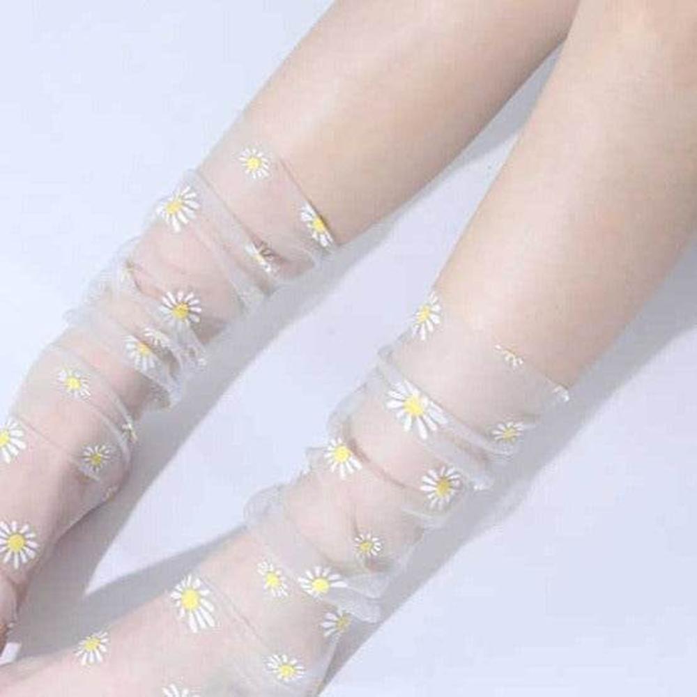 Daisy Knee High Socks - Slouchy Collection featheredbreaths