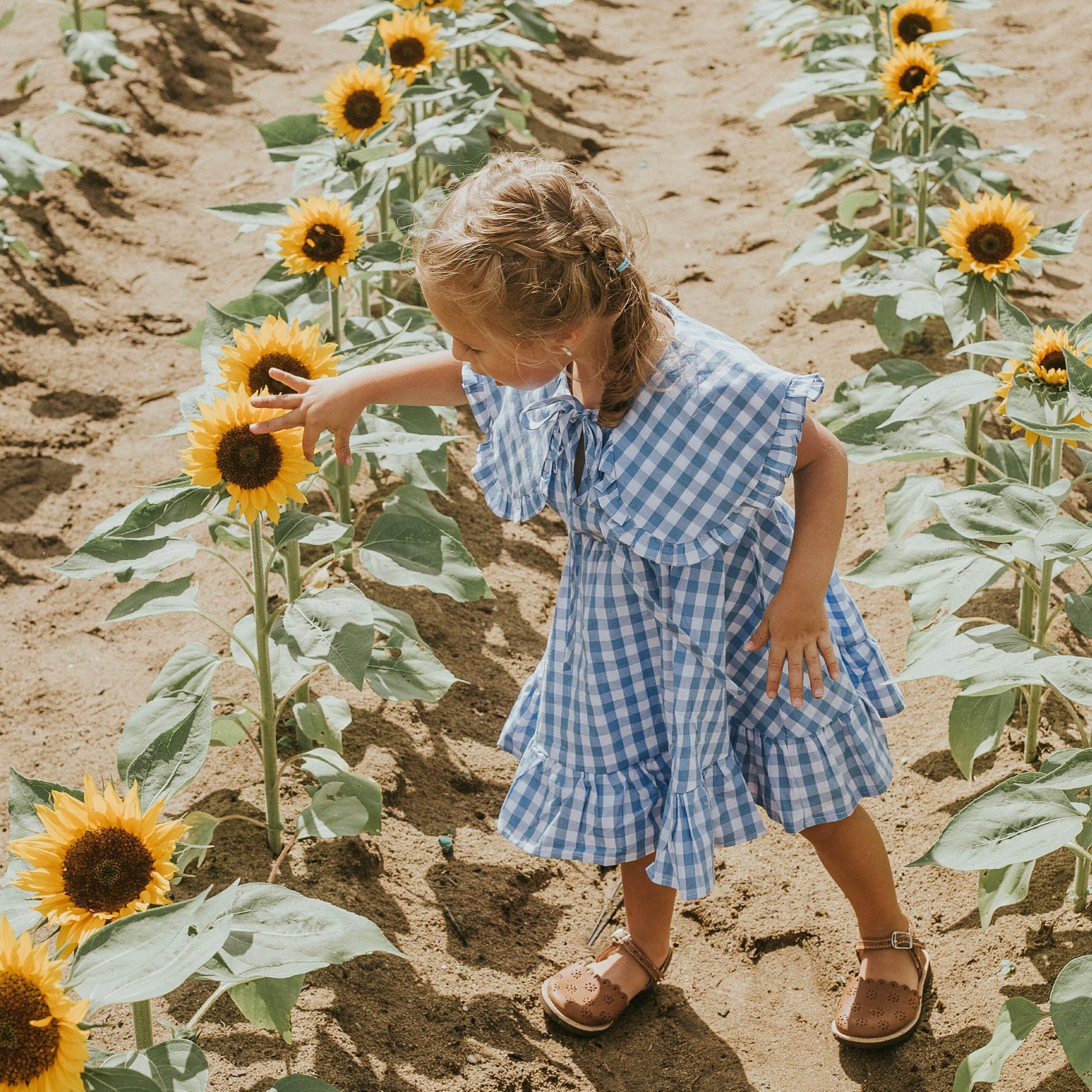 Gingham Dress Collection for Kids Toddler Dress Girls Gingham Feathered Breaths