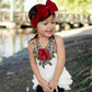 LINEN ROSE BURST romper