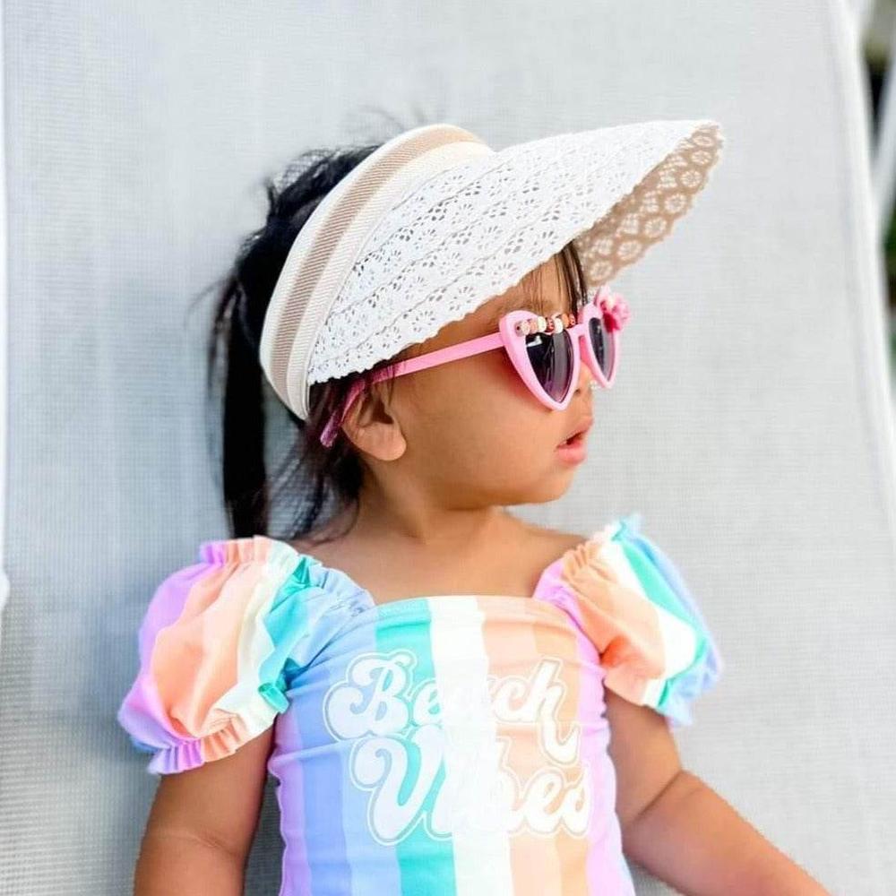 Kids Lace Visors - Stylish Sun Protection for Children featheredbreaths