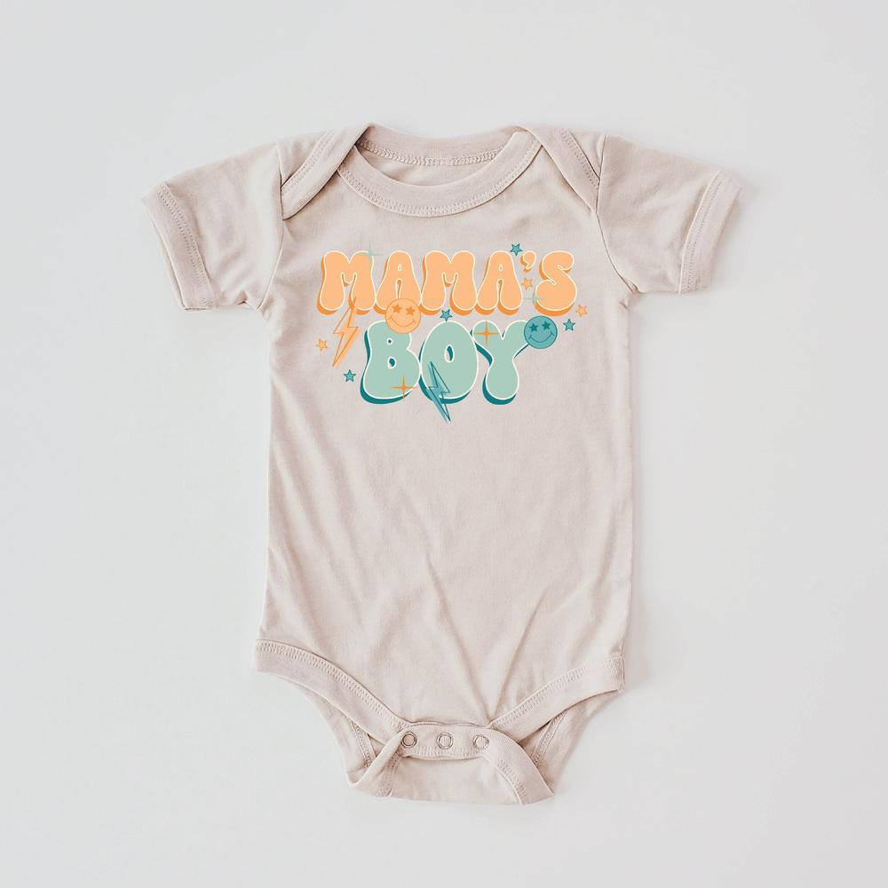 Mama's Boy T-Shirt Onesie for Kids - Adorable Baby Apparel featheredbreaths