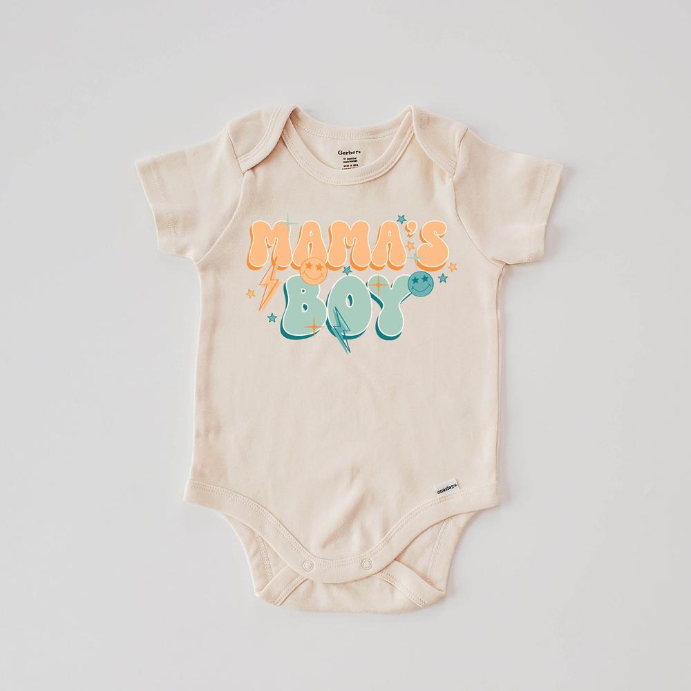 Mama's Boy T-Shirt Onesie for Kids - Adorable Baby Apparel featheredbreaths