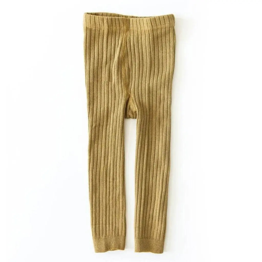 Ribbed Leggings for Infant Girls - Comfortable and Stylish Baby Leggings featheredbreaths