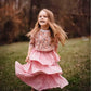 Tiered Midi Pink Gingham Skirt featheredbreaths